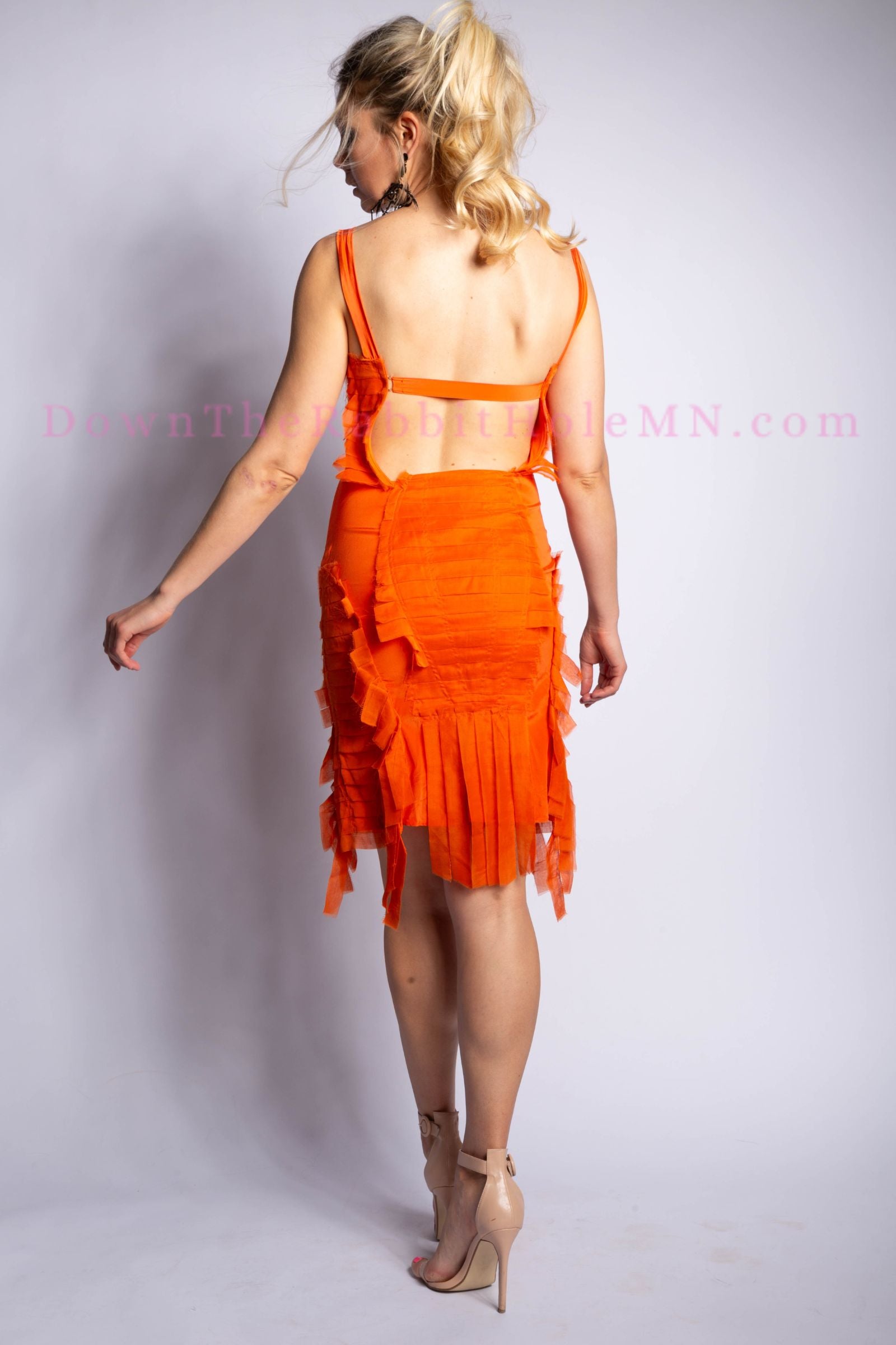 Gucci orange fashion dress