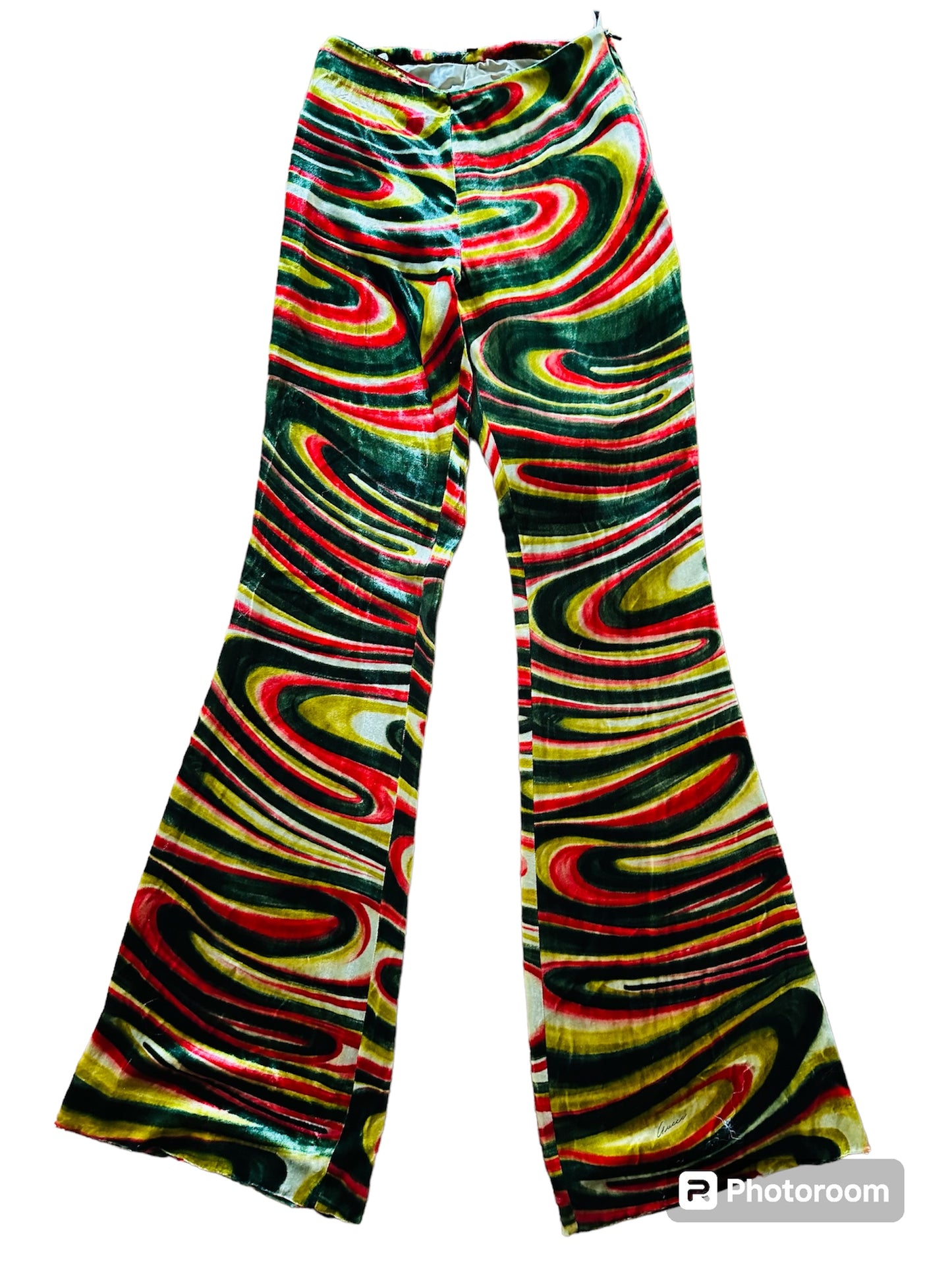 Gucci Tom Ford velvet pyschedelic pant trousers 1999 runway