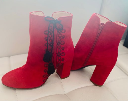 Kate spade 2024 red boots