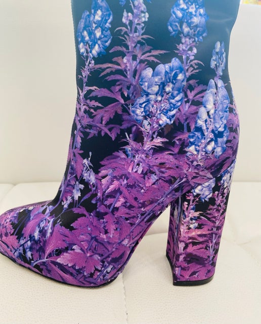 Dries Van Noten  floral bootie boots 38 New in Box