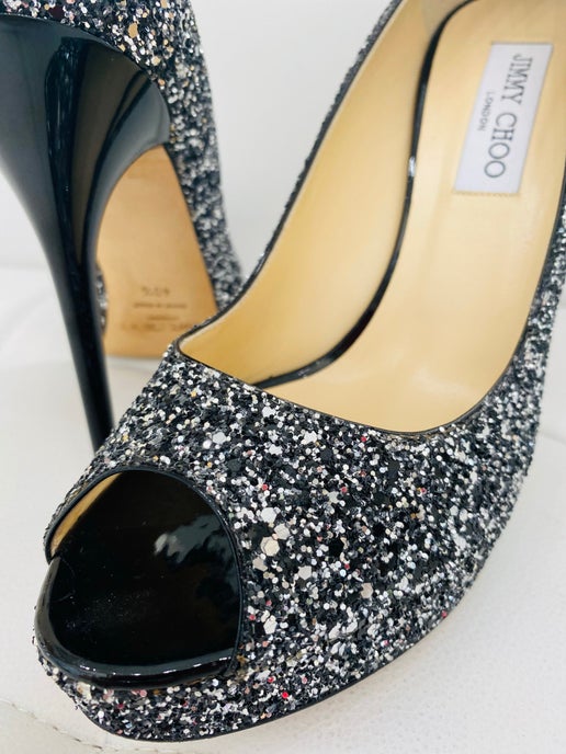 Sparkly jimmy best sale choo heels